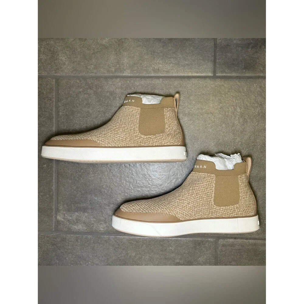 NEW Cole Haan Nantucket Neutral Knit Slip On Ankle Boots Women’s Shoe Size 6.5 B